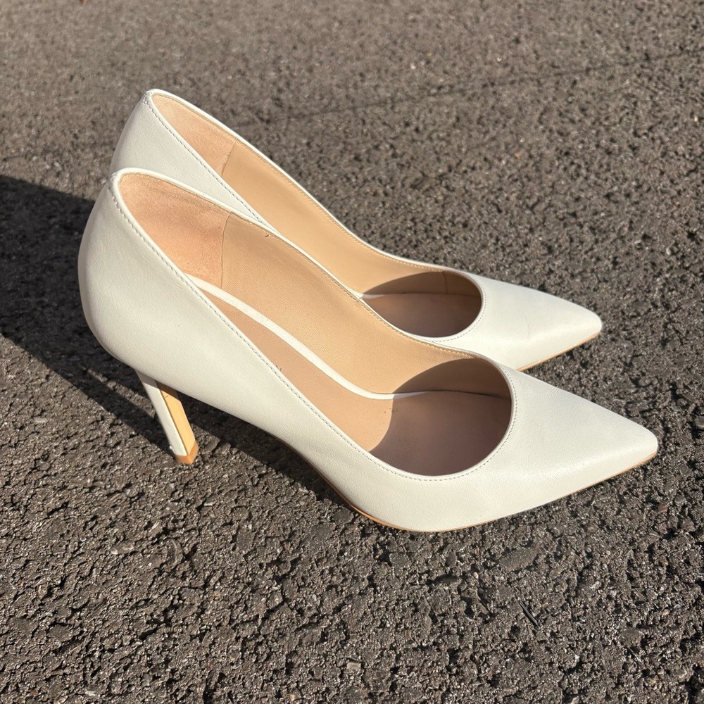 Stuart Weitzman white heels